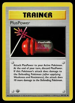 Pokemon Card - PlusPower Base Set (Shadowless) 84/102 Uncommon 1st Edition - Image 1