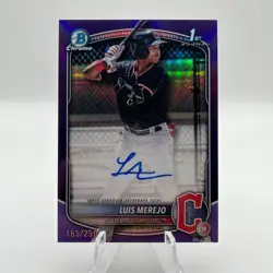 2025 Bowman Luis Merejo Chrome 1st Purple Refractor Auto /250 #CPA-LM *SEE - Image 1