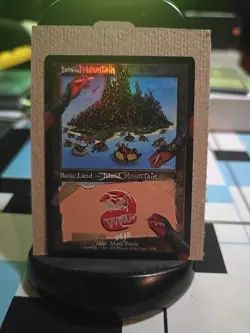 Mountain - MTG Deadpool Secret Lair Mountain/Island normal Foil (NM) - Image 1