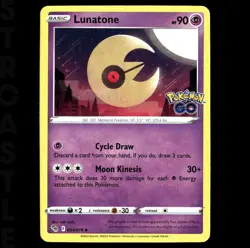 Lunatone 034/078 Pokémon GO - Common - Pokémon Card TCG - Image 1