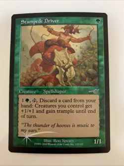 MTG NM Stampede Driver FOIL Nemesis Free Shipping In The US With Tracking - Image 1