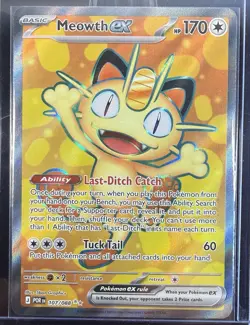 2026 Pokemon Meowth ex 107/088 Me03: Perfect Order Holo- Near Mint - Image 1