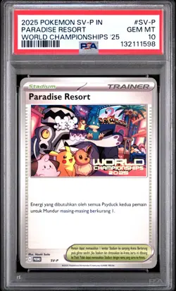 2025 POKEMON INDONESIAN SV-P PROMO #SV-P PARADISE RESORT PSA 10 - Image 1