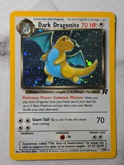 Pokemon TCG Dark Dragonite Team *Fart Holo!🌀 Rocket Holo Rare Unlimited 5/82 LP - Image 1