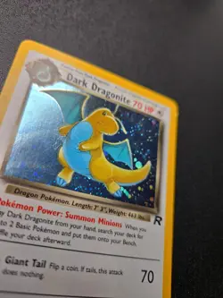 Pokemon TCG Dark Dragonite Team *Fart Holo!🌀 Rocket Holo Rare Unlimited 5/82 LP - Image 2