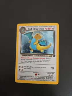 Pokemon TCG Dark Dragonite Team *Fart Holo!🌀 Rocket Holo Rare Unlimited 5/82 LP - Image 3