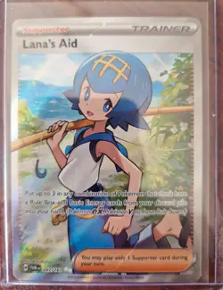 Pokemon Karte Lana’s Aid 207/167 – Full Art Supporter – Near Mint – Paradox Rift - Image 1