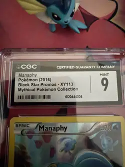 Pokemon Manaphy XY113 Promo Holo Black Star 2016 CGC 9 - Image 3