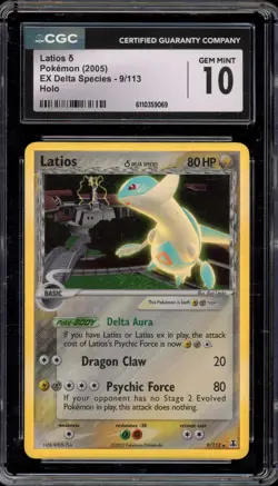 Pokemon Latios EX Delta Species Holo Rare #9 CGC 10 Gem Mint - Image 1