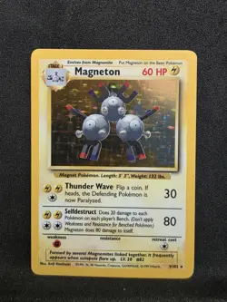 Vintage Pokemon TCG - Base Set - Unlimited Magneton 009/102 Holo: NM - Image 1