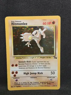 Vintage Pokemon TCG - Fossil - Unlimited Hitmonlee 7/62 Holo: LP+ - Image 1