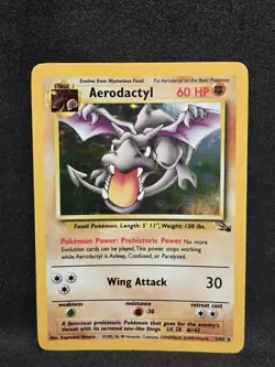 Vintage Pokemon TCG - Fossil - Unlimited Aerodactyl 1/62 Holo: LP+ - Image 1