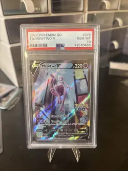 2022 Pokemon SWSH Pokemon GO Mewtwo V #072/078 PSA 10 - Image 4