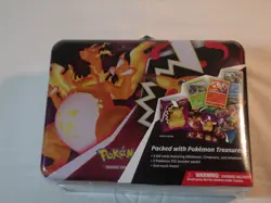 Pokemon TCG: Fall 2020 Charizard Collectors Treasure Chest Lunch Box Tin Sealed - Image 1