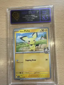 2025 POKEMON DESTINED RIVALS #071 ETHAN'S PICHU UGC Grade 8.5 N/Mint - Image 1