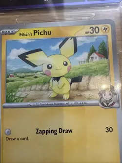 2025 POKEMON DESTINED RIVALS #071 ETHAN'S PICHU UGC Grade 8.5 N/Mint - Image 2