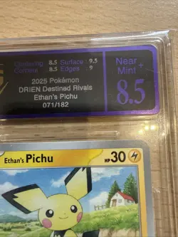 2025 POKEMON DESTINED RIVALS #071 ETHAN'S PICHU UGC Grade 8.5 N/Mint - Image 4