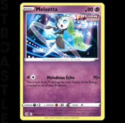 Meloetta 124/264 SWSH Fusion Strike - Rare - Pokémon Card TCG - Image 1