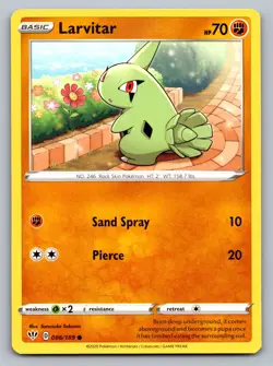 Pokemon TCG SWSH03: Darkness Ablaze Larvitar 086/189 - Image 1