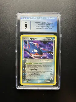 2004 Pokemon EX Team Magma vs Aqua Aqua's Kyogre 3/95 Theme Deck CGC 9 - Image 1