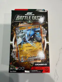 Pokemon TCG: Lucario ex Battle Deck NEW In Box - Image 1