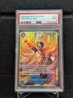 2025 One Piece Op13-119 Carrying On His Will Portgas D. Ace PSA 9 #119 - Image 1