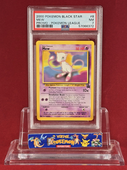 2000 Black Star Promo Pokemon League Mew Card #8 PSA 7 - Image 1