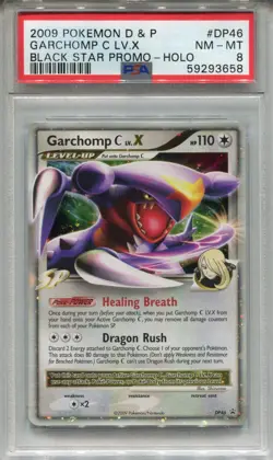 Pokemon Diamond & Pearl Black Star Promo Foil Card DP46 Garchomp PSA 8 - Image 1