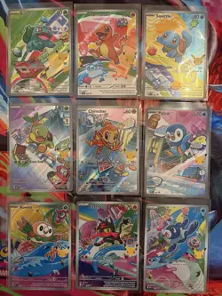 Pokemon 2026 First Partner Illustration Collection Series 1 Promo Set (9 Cards) - Image 1