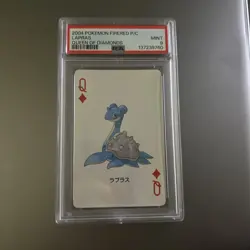 2004 POKEMON FIRERED VERSION PLAYING CARDS QUEEN OF DIAMONDS LAPRAS PSA 9 - Image 1