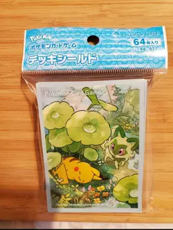 Pikachu & Sprigatito Card Sleeves (64ct) - Pokemon Center Japan - Image 1