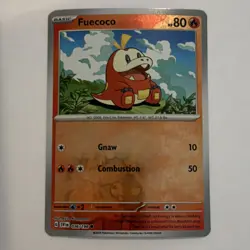 Pokemon Fuecoco 036/198 SV01 Scarlet & Violet Reverse Halo Fire 2023 Card - Image 1