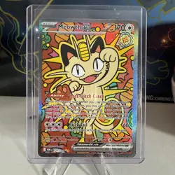 Meowth EX SIR Full Art Holo Rare Pokemon TCG Card 121/088 Perfect Order - Image 1