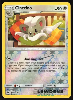 Cinccino - 86/111 - Uncommon Reverse Holo - Crimson Invasion - Pokemon Card - Image 1
