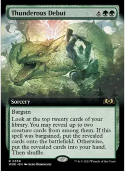 Thunderous Debut (Extended Art) (Foil) 359 MTG NM - Wilds of Eldraine - Image 1