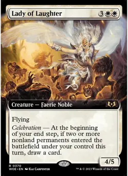 Lady of Laughter (Extended Art) 370 MTG NM - Wilds of Eldraine - Image 1