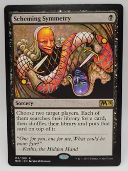 Scheming Symmetry M20 MTG LP Rare Black Tutor Commander Magic the Gathering - Image 1