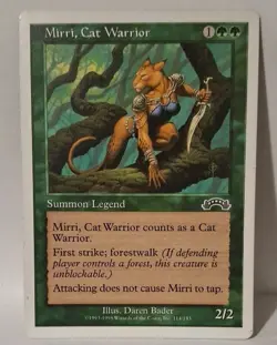 MTG Mirri, Cat Warrior x1 Exodus Regular LP - Image 1
