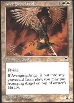 MTG Avenging Angel, Tempest, Damaged, English - Image 1