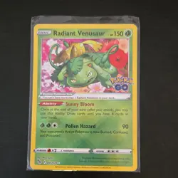 Pokemon Radiant Venusaur 004/078 Pokemon GO 150 HP Radiant Holo English - Image 1