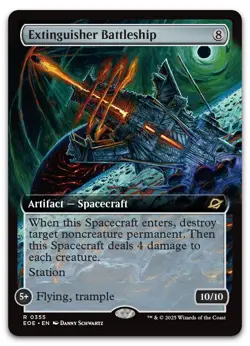 Extinguisher Battleship (Extended Art) #355 NM Edge of Eternities EOE Magic MTG - Image 1
