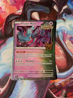 Flutter Mane 078/162 SWIRL Trick or Trade BOOster Cosmos Holo NM Pokemon 2024 - Image 1