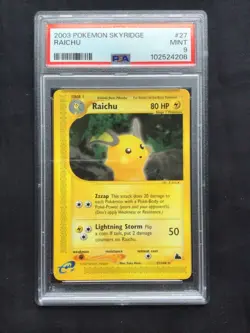 Pokemon Cards: Skrydige Rare: Raichu 27/144 PSA 9 - Image 2
