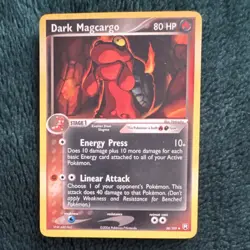 Pokemon TCG Dark Magcargo EX Team Rocket Returns Stage 1 80HP 38/109 Rare Regul… - Image 1