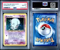 2001 Pokemon Neo Discovery Wobbuffet-Holo #16 PSA 8 NM-MT - Image 3