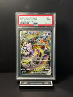 2023 Pokemon Sword and Shield Crown Zenith Fa Mewtwo Vstar #GG44 PSA 9 - Image 1
