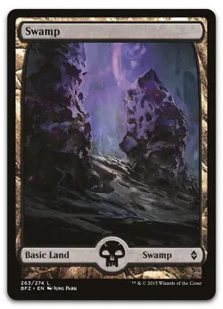 Swamp (263) - Full Art #263 (NM) Battle for Zendikar BFZ Magic MTG - Image 1