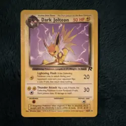 Pokemon TCG Dark Jolteon Team Rocket 50HP 38/82 2000 Regular Rare English - Image 1
