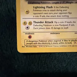 Pokemon TCG Dark Jolteon Team Rocket 50HP 38/82 2000 Regular Rare English - Image 4