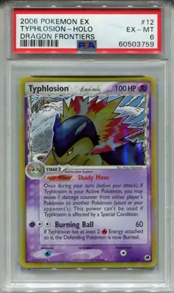 Pokemon Ex Dragon Frontiers #12 Typhlosion Holo PSA 6 - Image 1